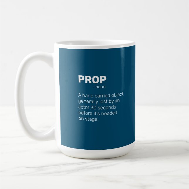 Caneca De Café Definição de "Prop" dos lentes de teatro (Esquerda)