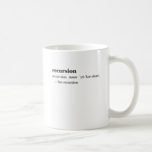 Caneca De Café Definição de Recursão (Direita)