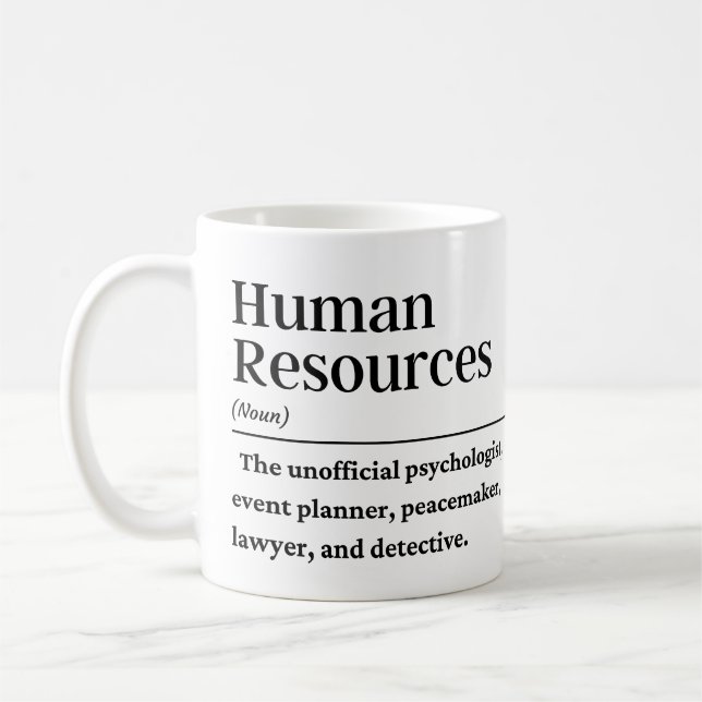 Caneca De Café Definição de recursos humanos (Esquerda)