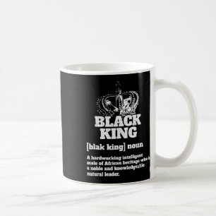 Caneca De Café Definição de Rei Negro Orgulho Afro-Americano Pret