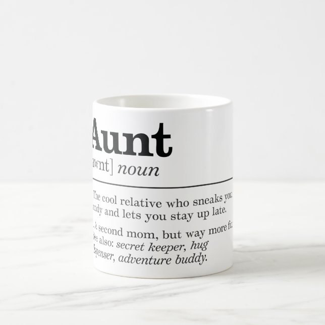 Caneca De Café Definição de tia engraçada (Centro)