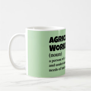 Caneca De Café Definição de trabalhador agrícola engraçado