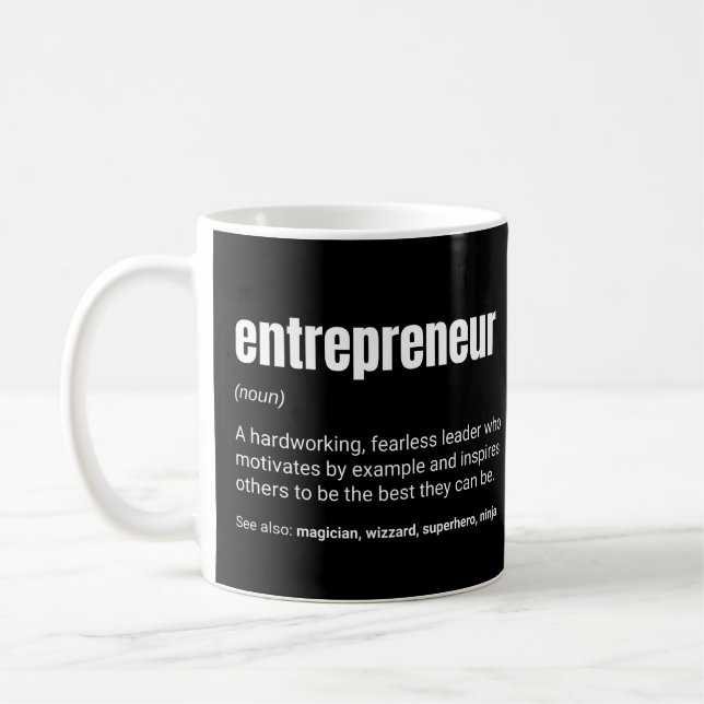 Caneca De Café Definição de Trabalho Motivativo Empreendedor (Esquerda)