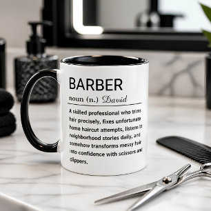 Caneca De Café Definição Divertida de Barbeiro 