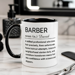 Caneca De Café Definição Divertida de Barbeiro