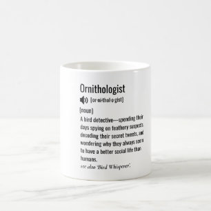 Caneca De Café Definição Divertida de Ornitólogo Ornitologia