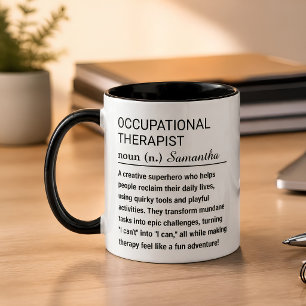 Caneca De Café Definição Divertida de Terapeuta Ocupacional