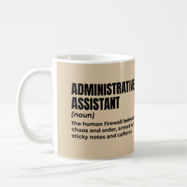 Caneca De Café Definição do Assistente administrativo diverso