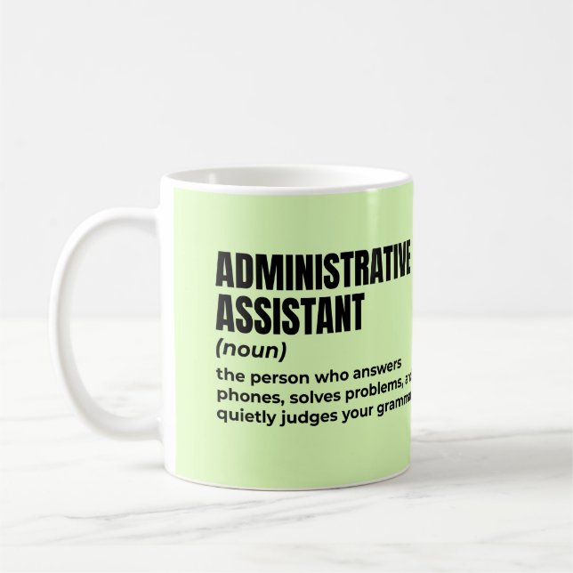 Caneca De Café Definição do Assistente administrativo inteligente (Esquerda)