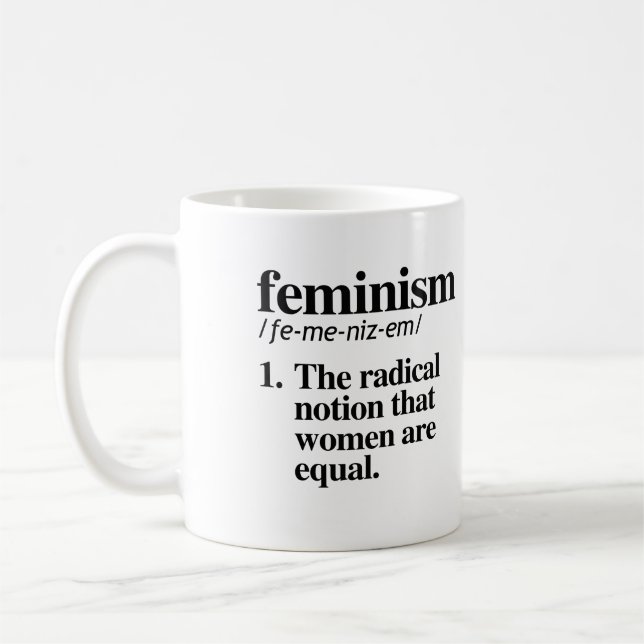 Caneca De Café Definição do feminismo (Esquerda)