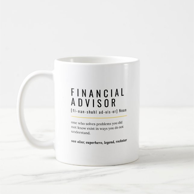 Caneca De Café Definição do Financial Advisor (Esquerda)