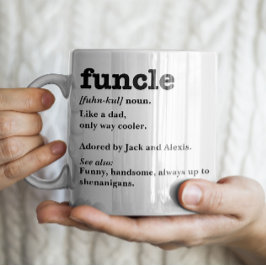 Caneca De Café Definição do Funcle - Tio Personalizável