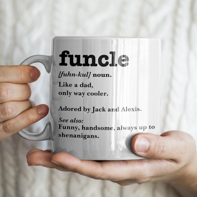 Caneca De Café Definição do Funcle - Tio Personalizável (Criador carregado)