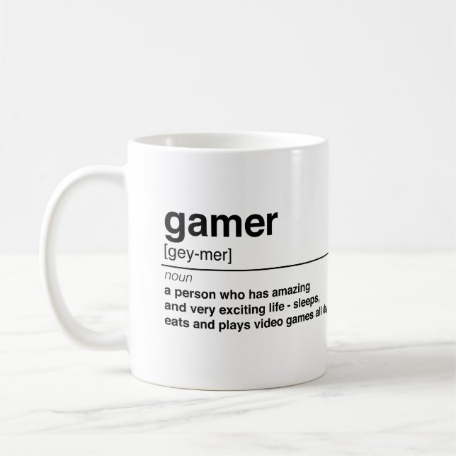 Caneca De Café Definição do Gamer (Esquerda)