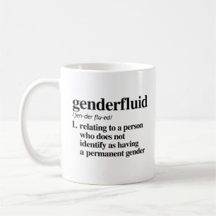 Caneca De Café Definição do Genderfluido - Termos LGBTQ Definid