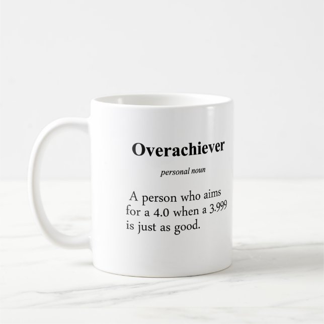 Caneca De Café Definição do Overachiever (Esquerda)