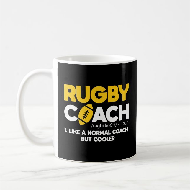 Caneca De Café Definição do treinador de Rugby (Esquerda)