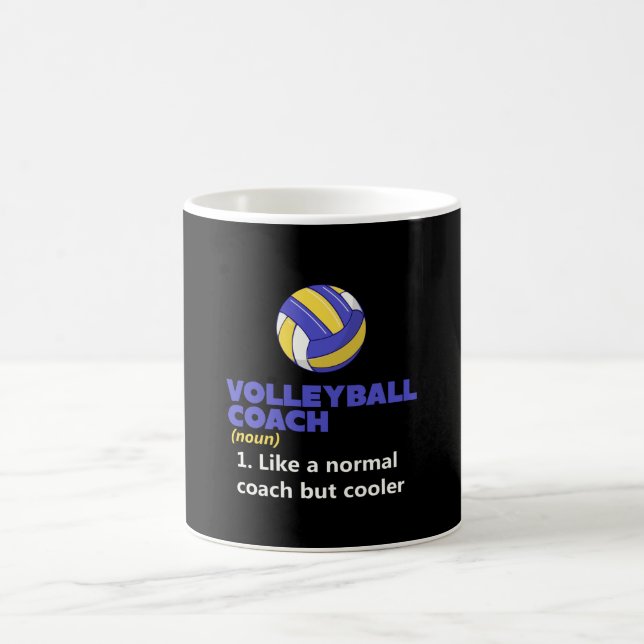 Caneca De Café Definição do Treinador de Voleibol (Centro)