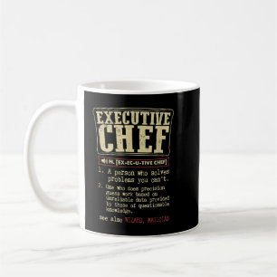 Caneca De Café Definição Engraçada de Chef Executivo