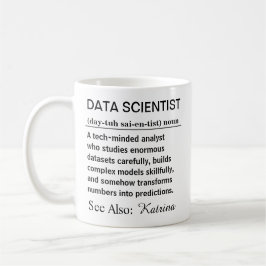 Caneca De Café Definição Engraçada de Cientista de Dados Personal