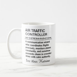 Caneca De Café Definição Engraçada de Controlador de Tráfego Aére