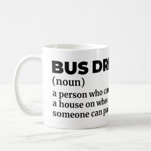 Caneca De Café Definição Engraçada de Driver de Ônibus Escolar