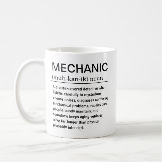 Caneca De Café Definição Engraçada de Mecânico