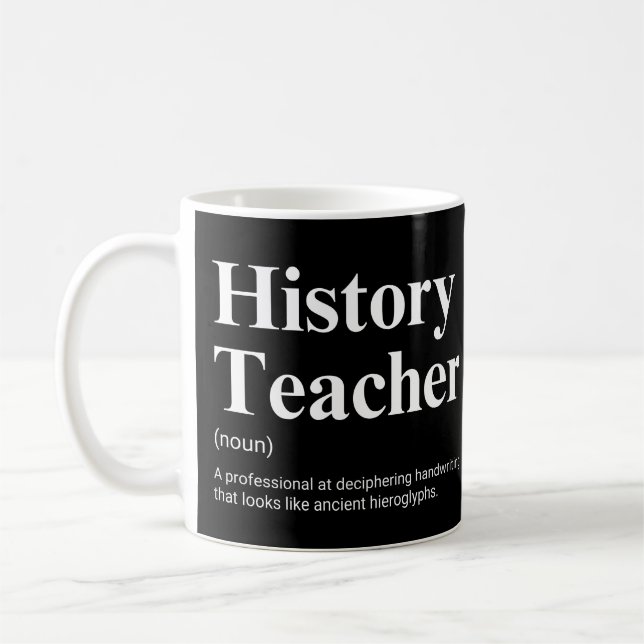 Caneca De Café Definição Engraçada de Professor de História (Esquerda)