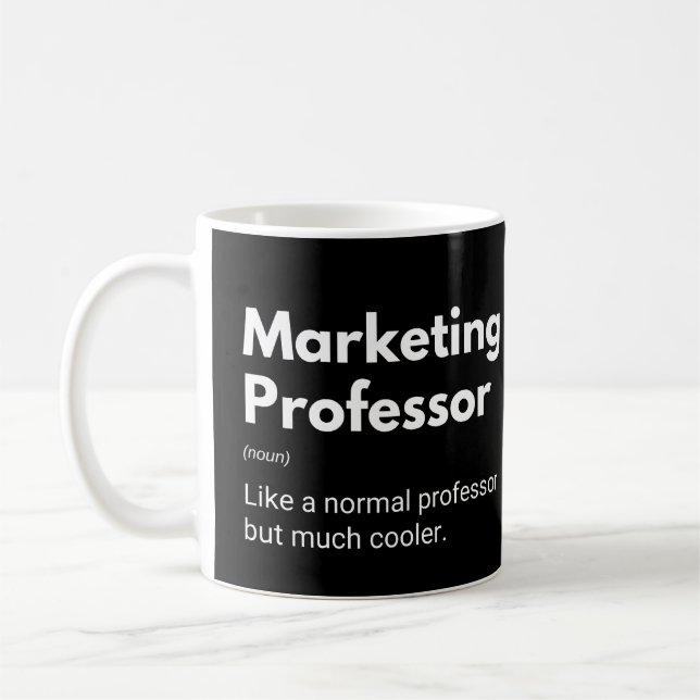 Caneca De Café Definição Engraçada de Professor de Marketing (Esquerda)
