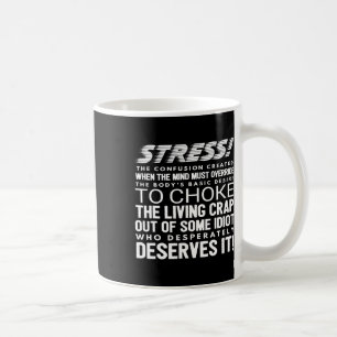 Caneca De Café Definição Engraçada de Stress
