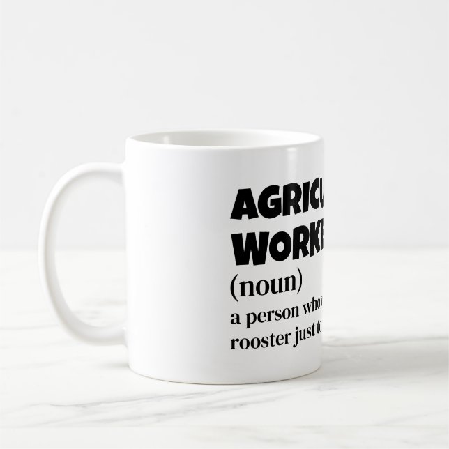 Caneca De Café Definição engraçada do trabalhador agrícola - Pres (Esquerda)