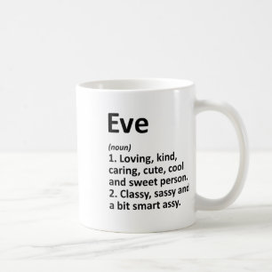 Caneca De Café Definição Eve Nome Personalizado Funny Birthday Gi