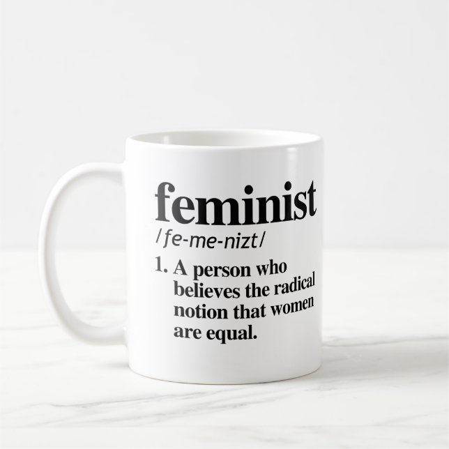 Caneca De Café Definição Feminista (Esquerda)