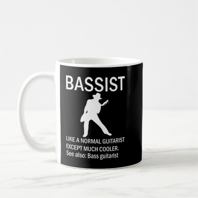 Caneca De Café Definição Guitarista Bass (Esquerda)