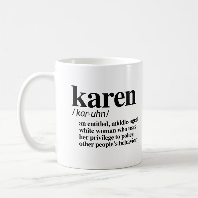 Caneca De Café Definição Karen (Esquerda)