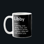 Caneca De Café Definição LIBBY Nome personalizado Funny Birthday<br><div class="desc">Definição LIBBY Nome personalizado Funny Birthday Gift Idea</div>