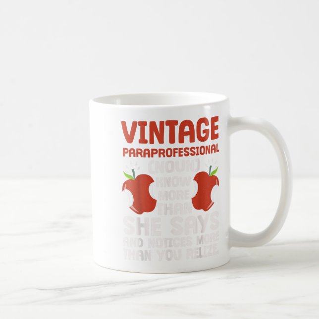 Caneca De Café Definição Paraprofissional do Orgulho de Educação (Direita)