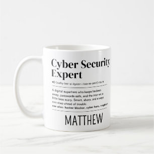 Caneca De Café Definição Personalizada de Especialista em Seguran