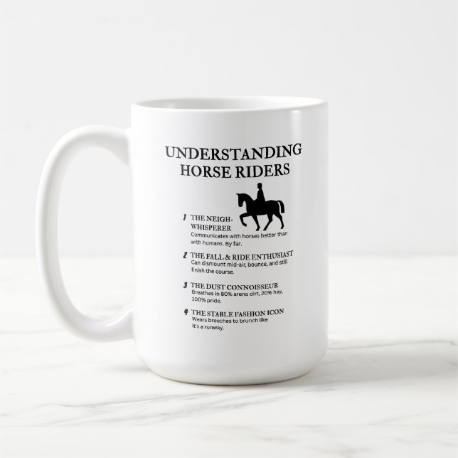 Caneca De Café Definições de Vida Equestre Hilariante (Esquerda)
