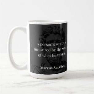 Caneca De Café Definindo Valor: Marcus Aurelius em Valores