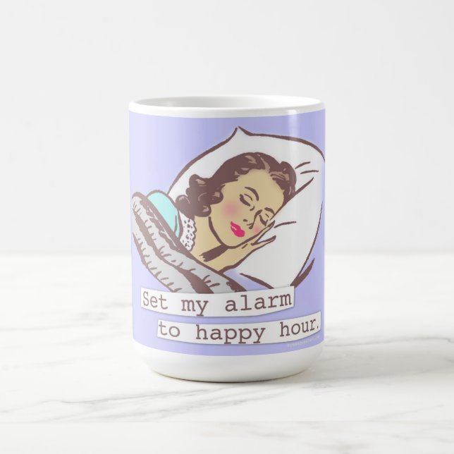 Caneca De Café Definir meu Alarme para Feliz Hora (Centro)