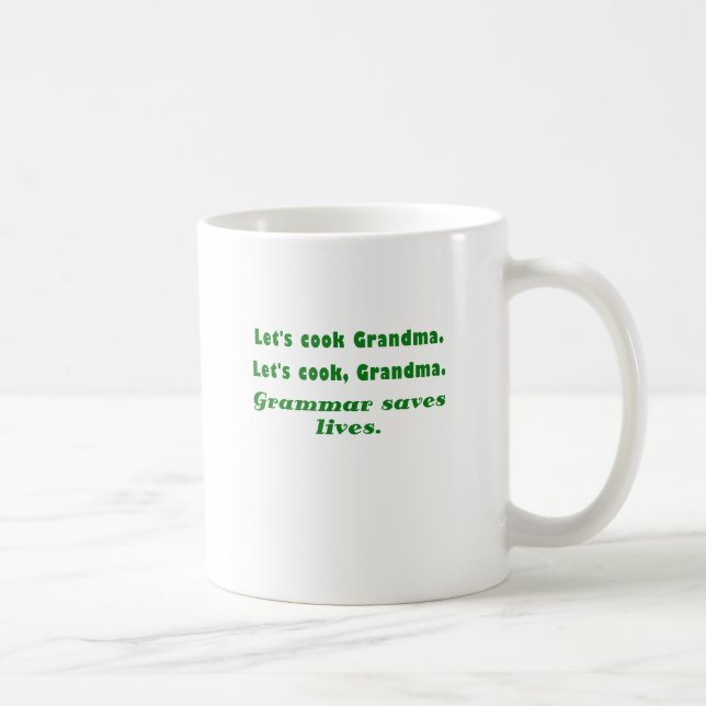 Caneca De Café Deixa a avó que do cozinheiro a gramática salvar (Direita)