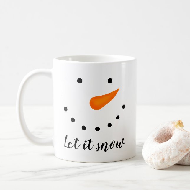 Caneca De Café Deixais lhe para nevar boneco de neve (Com Donut)