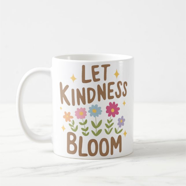 Caneca De Café Deixe a bondade florescer (Esquerda)