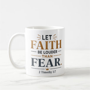 Caneca De Café Deixe a Fé Ser Mais Alta Que o Medo Cristão Bíblic