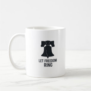 Caneca De Café Deixe a Liberdade Andar Bell Silhouette Moderno Pa