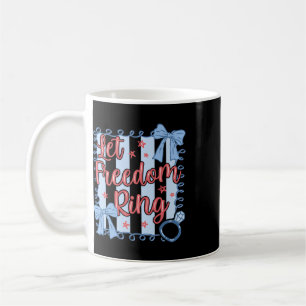 Caneca De Café Deixe a Liberdade Soar 4 de Julho Retro Noiva Amer