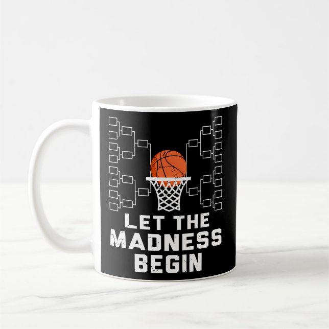 Caneca De Café Deixe A Loucura Começar - Parêntese De Basquete (Esquerda)