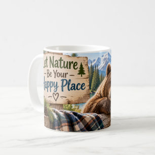 Caneca De Café Deixe a Natureza Ser o Seu Lugar Feliz