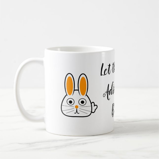 Caneca De Café Deixe a próxima aventura começar - Bunny Hero (Esquerda)